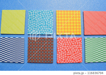 千代紙 和紙 折り紙 背景素材 116836794