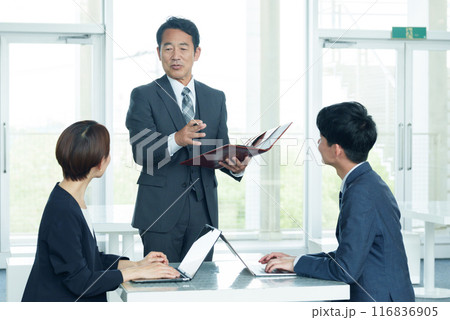 ビジネスパーソン　プレゼン　ミーティング 116836905