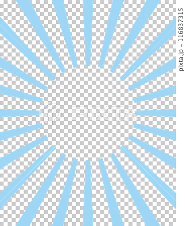 縦向きの青い集中線の背景フレームイラスト 縦向きの青い集中線の背景フレームイラスト 116837315