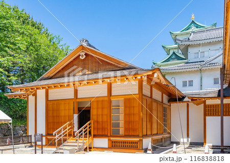 特別史跡 名古屋城 本丸御殿 湯殿書院から天守閣を望む 特別史跡 名古屋城 本丸御殿 湯殿書院から天守閣を望む 116838818