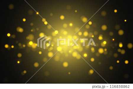 Golden luxury bokeh soft light abstract background, Vector eps 10 illustration bokeh particles 116838862