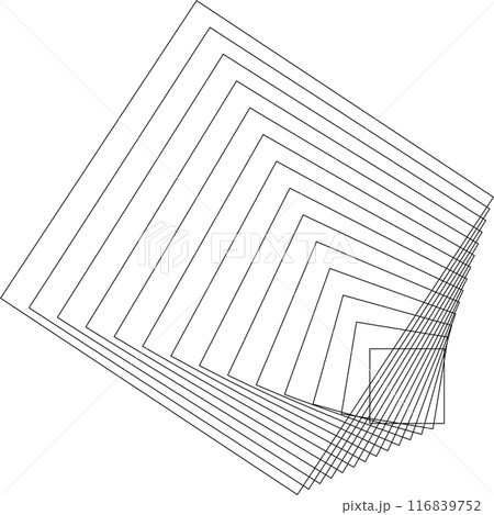 Square dynamic lines shape. Technology concept 116839752