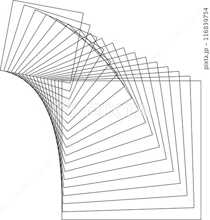 Square dynamic lines shape. Technology concept 116839754