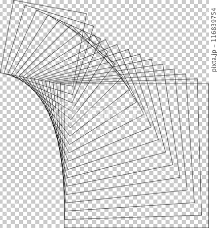 Square dynamic lines shape. Technology concept 116839754