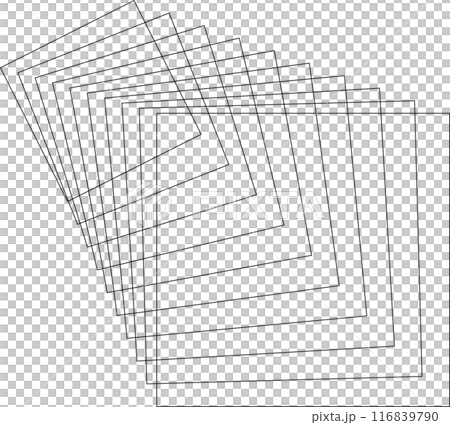 Square dynamic lines shape. Technology concept 116839790