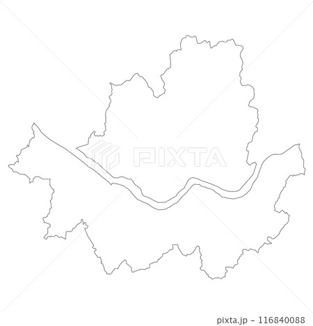 Seoul outline map. administrative map of the South Korean Seoul City Seoul outline map. administrative map of the South Korean Seoul City 116840088