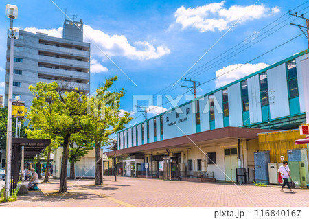 日本の東京都市景観　7月。町田市の横浜線 成瀬駅などを望む＝21日 116840167