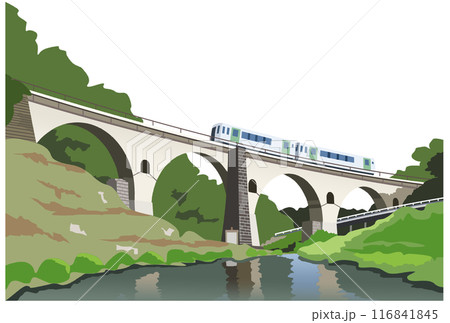 めがね橋 観光地イラストアイコン めがね橋 観光地イラストアイコン 116841845
