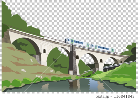 めがね橋 観光地イラストアイコン めがね橋 観光地イラストアイコン 116841845