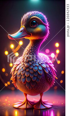 Duckling in a Glowing Ring, Generative AI 116842433