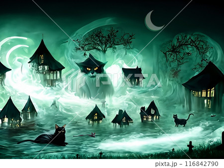 ハロウイン　背景イラスト 116842790