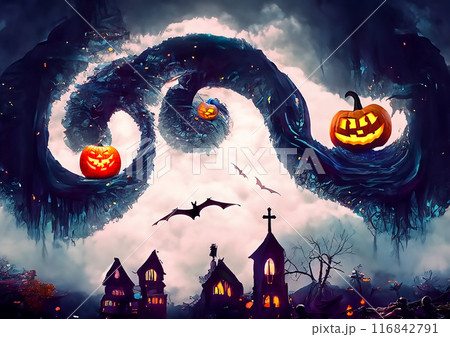 ハロウイン　背景イラスト 116842791