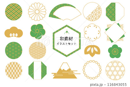 日本の和素材セット 日本の和素材セット 116843055