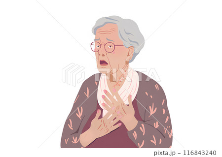 帯状疱疹に悩む女性患者 帯状疱疹に悩む女性患者 116843240