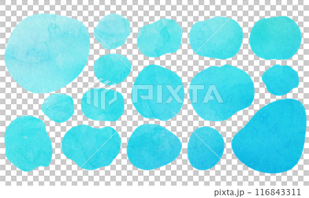 A refreshing liquid shape frame illustration set inspired by the sea, fluffy, watercolor 116843311