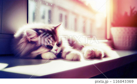 窓ぎわのネコ 116843369