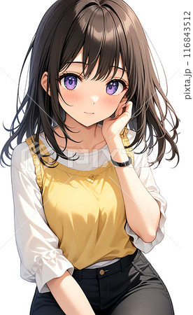 アニメ・漫画風の女性・女の子のイラスト素材のイラスト素材