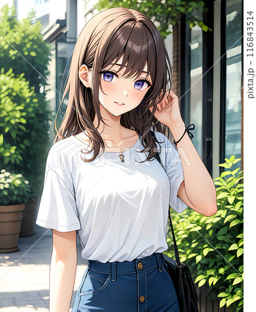 アニメ・漫画風の女性・女の子のイラスト素材のイラスト素材