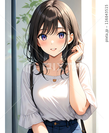 アニメ・漫画風の女性・女の子のイラスト素材のイラスト素材