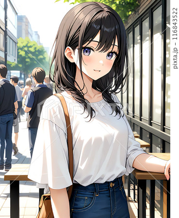 アニメ・漫画風の女性・女の子のイラスト素材のイラスト素材