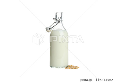 PNG, Soy and milk, isolated on white background 116843562