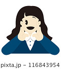 笑顔で応援するビジネスパーソンの女性 笑顔で応援するビジネスパーソンの女性 116843954