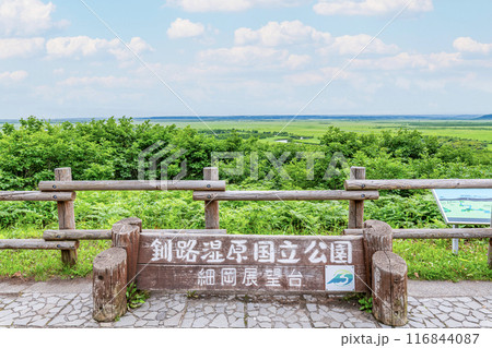 北海道釧路町　細岡展望台から望む夏の釧路湿原国立公園 116844087
