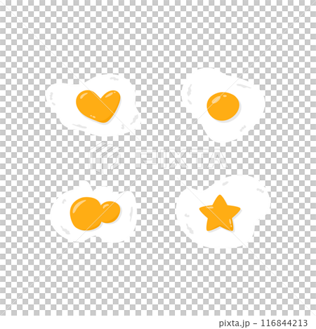 Fried eggs illustration  116844213