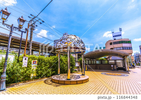 日本の東京都市景観 7月。町田市のJR横浜線 成瀬駅や成瀬駅南口バラの広場などを望む=21日 日本の東京都市景観 7月。町田市のJR横浜線 成瀬駅や成瀬駅南口バラの広場などを望む=21日 116844348