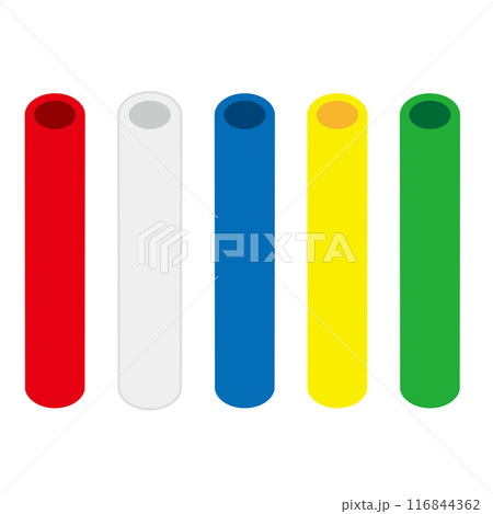カラフルなバトンのイラスト カラフルなバトンのイラスト 116844362