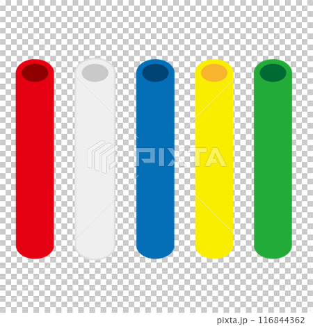 カラフルなバトンのイラスト カラフルなバトンのイラスト 116844362