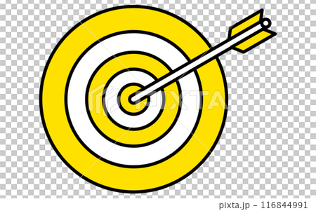Arrow hitting the target, target, goal achievement, goal business icon 116844991