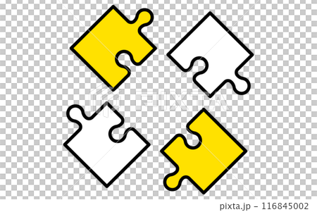 パズルのピース、ターゲット・目標達成・ゴールのビジネスアイコン パズルのピース、ターゲット・目標達成・ゴールのビジネスアイコン 116845002