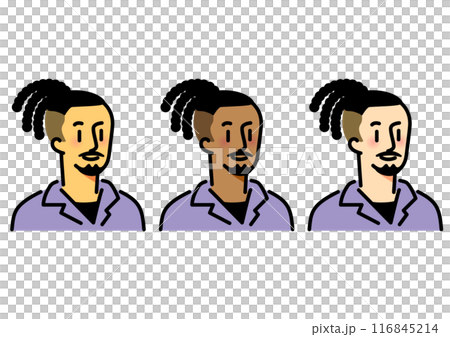 シンプルな男性アイコンのセット 116845214