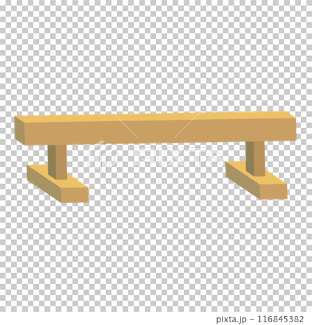 Simple low balance beam illustration Simple low balance beam illustration 116845382