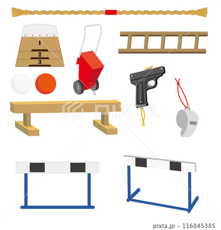 運動会で使う道具のイラストセット 116845385