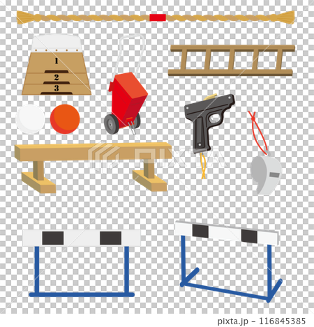 運動会で使う道具のイラストセット 116845385