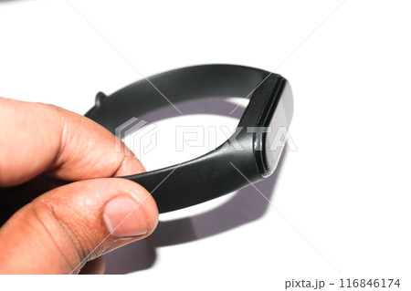 Fitness band isolated on white background with selective focus Fitness band isolated on white background with selective focus 116846174
