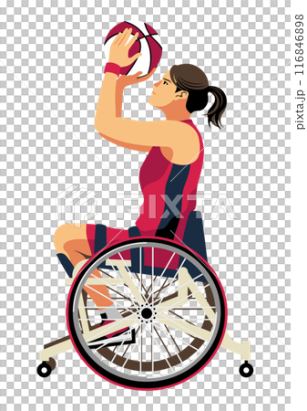 Female wheelchair basketball player 2 116846898