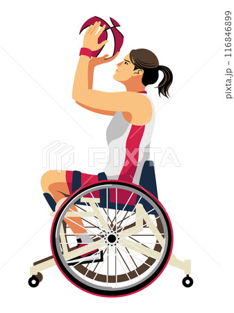 女子車椅子バスケットボール選手 116846899