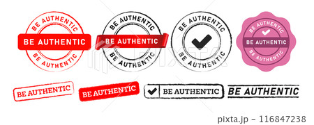be authentic rubber stamp and label sticker sign for authenticity product certificate be authentic rubber stamp and label sticker sign for authenticity product certificate 116847238