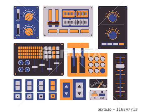 control panel dashboard button switch machine electronic technical system control panel dashboard button switch machine electronic technical system 116847713