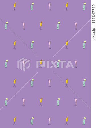 シンプルな線で描いたお酒のイラストの背景 116847750