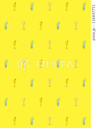 シンプルな線で描いたお酒のイラストの背景 116847751