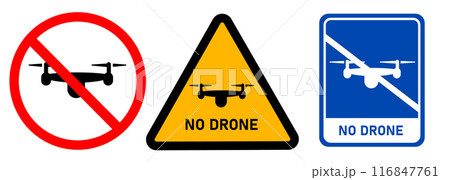 No drone zone restriction prohibit flying UAV unmanned aerial vehicle emblem sign sticker graphic No drone zone restriction prohibit flying UAV unmanned aerial vehicle emblem sign sticker graphic 116847761