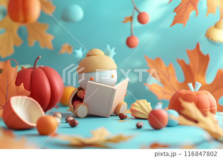 紅葉のどんぐり君の読書-2 116847802