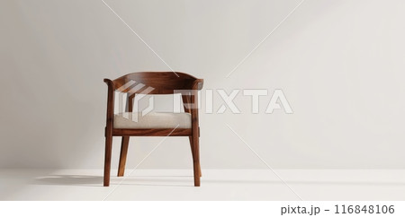 Wooden Chair in Minimalist Interior Wooden Chair in Minimalist Interior 116848106