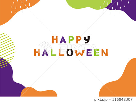 ポップなハロウィンカラーのフレーム 116848307