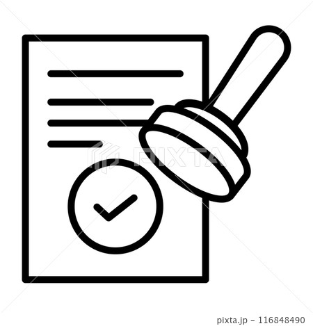 承認が与えられたことを示すアイコン。 116848490