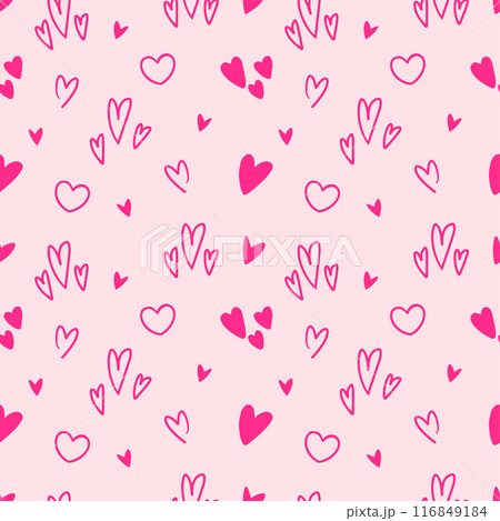 Heart doodle hand drawn for wrapping, valentine, festive, illustration and love Heart doodle hand drawn for wrapping, valentine, festive, illustration and love 116849184